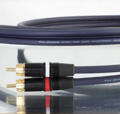VAN DAMME Twin Audio Interconnect 268-500-000 Neutrik Rean Phono RCA Cable - Image 1 of 4