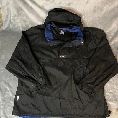 Chaqueta DE COLECCIÓN Chaps Ralph Lauren Adulto 2XL XXL Negra 1/4 Cremallera Resistente a la Lluvia Años 90 Foto 1 de 4
