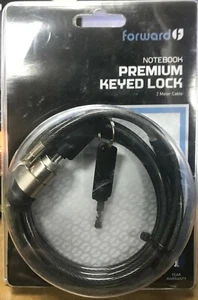 Bloqueo para computadora portátil premium delantero + llave 2 m cable antirrobo empuje para bloqueo - Imagen 1 de 3