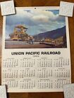 VTG 1969 Union Pacific Railroad Calendar 24x19 Double Sided 100th Anniversary