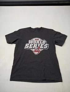 Cleveland Indians Youth Large Short Sleeve T-Shirt, Grey, 2016 World Series - Picture 1 of 5