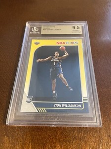 ZION WILLIAMSON RC 2019-20 Panini Hoops #258 RC YELLOW BGS 9.5 GEM MINT PELICANS