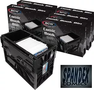 5er Fall BCW schwarz kurze Comic Box Behälter - strapazierfähiger säurefreier Kunststoff - Bild 1 von 6