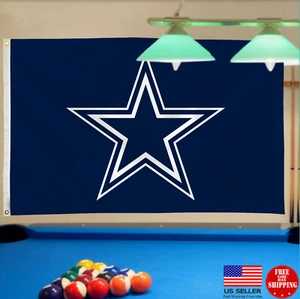 Cowboys 3x5 FLAG Man Cave Fans Only Dallas Banner New Star USA - Picture 1 of 8