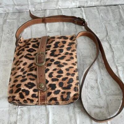 Vintage Patricia Nash Leopard Crossbody Venezia Purse Calf Hair Leather - Image 1 of 4