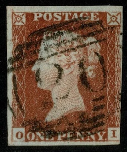 1841 1d Rosso Pl 61 OI Scarso SILSOE 20 usato molto bene - Foto 1 di 1
