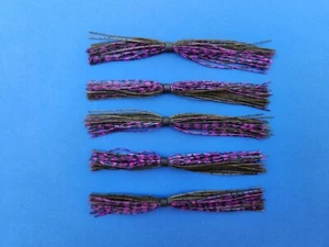 5 silicone Skirt Green Pumpkin/Purple Scale 5-62D-261 Lure Spinnerbait Bass - Picture 1 of 1