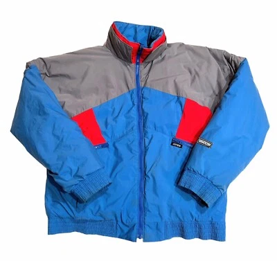 Chaqueta de esquí vintage Aspen Thermoloft Puffer bloques de colores años 80-90 talla L *manchas LEER Foto 1 de 4