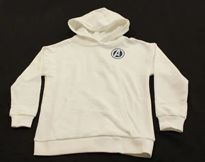 Mango Men's Marvel Avengers Pullover Hooded Sweatshirt LC7 Off White Size 7-8 - Picture 1 of 5