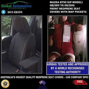 FITS Mazda BT50 Front Neoprene Car Seat Covers UP Model XT XTR GT - Picture 1 of 9
