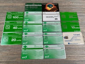 Vtg Lot 16 Used Phone Cards British Telecom Phonecard Belgacom Telecard BT PTT - Picture 1 of 8