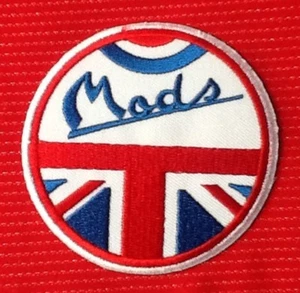 MODS UNION JACK BRITISH FLAG MOD VESPA SCOOTER LAMBRETTA BADGE IRON SEW ON PATCH - Picture 1 of 1