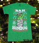 New Sesame Street Oscar Christmas Mens Scrooge Bah Humbug Vintage T-Shirt