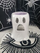 Halloween white Ceramic Ghost ornament light up candle 