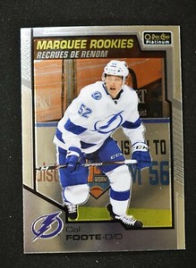 2020-21 O-Pee-Chee Platinum Base Marquee Rookies #191 Cal Foote