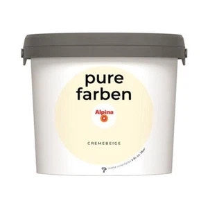 Wandfarbe pure farben cremebeige 2,5l Farbe Wandfarbe Alpina - Bild 1 von 1