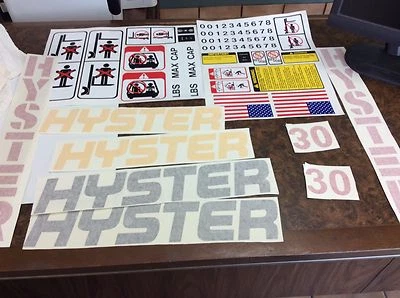 Hyster Forklift Decal kit safety decals included in Hyster package Hyster 30