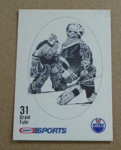 Grant Fuhr Edmonton Oilers Kraft sports hockey card 1986-87 - Picture 1 of 1