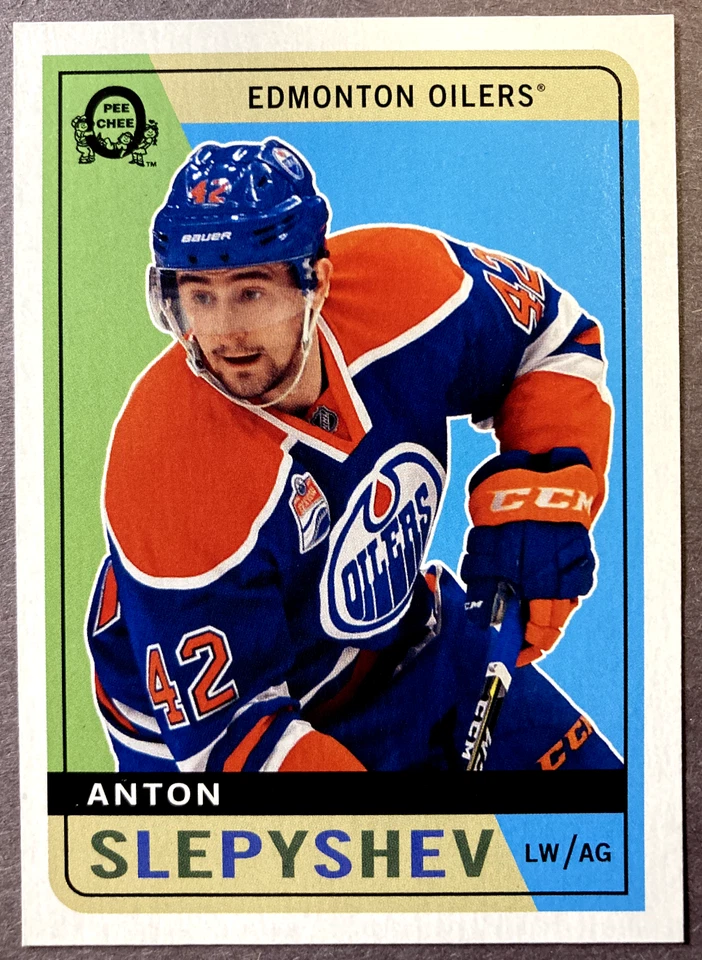 2017-18 O-Pee-Chee Retro Parallel #348 Anton Slepyshev Edmonton Oilers - Image 1 of 1