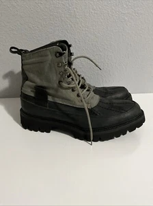 Rag & Bone Men's Leather Spencer Water Resistant Boots Black Olive Size 43 - Picture 1 of 10