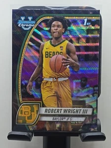 Robert Wright III 1ª Ola Negra 2024-25 Bowman Chrome University #15 Baylor - Imagen 1 de 6