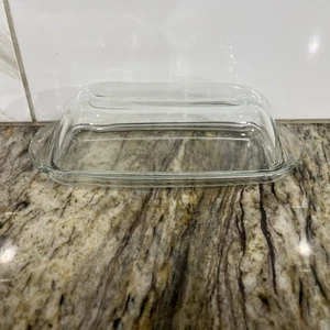 Klarglas Butterdose mit Deckel 7 1/2” L x 3 1/4” B x 2 1/8” H - Bild 1 von 24