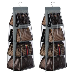 2-Pack Handbag Hanging Purse Organizer for Closet, 8 Pocket Handbag Storage O... - Picture 1 of 6