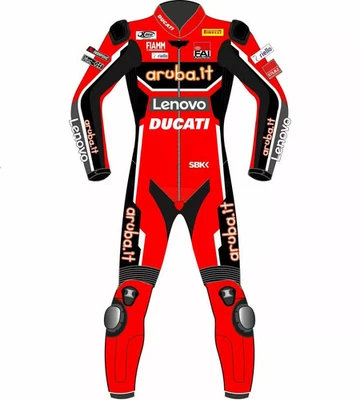 Aruba.it Lenovo Ducati Motorcycle/Motorbike Biker's Leather Racing Suit - Image 1 of 4