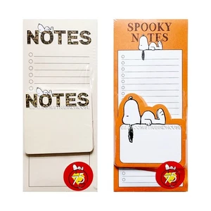 Snoopy List Note Pad Set of 2 Peanuts 9.25 x 4 To Do Magnetic - Picture 1 of 11