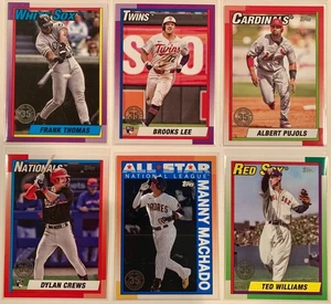 Lote de 35 aniversario Topps 2025 - Ted Williams, Pujols, Machado, Crews, Thomas - Imagen 1 de 2