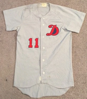 Camiseta deportiva de béisbol gris Descente vintage rara para hombre talla 40 Foto 1 de 4