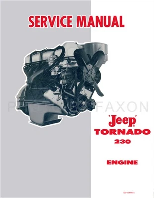 Jeep Tornado 230 manual de taller del motor 1962 1963 1964 1965 camioneta pickup camioneta Foto 1 de 4