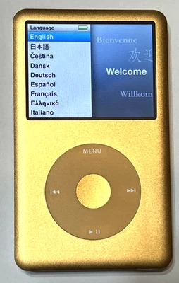 Apple IPOD CLASSIC 7th Generation 160GB SSD (MC297ll/a) MP3 GOLD Mega battery - Image 1 of 4