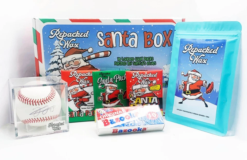 Santa Boxes - Repacked Wax – Wax Packs, Autographed Baseballs and Vintage Graded - Image 1 of 4