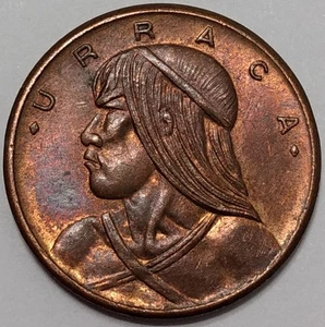 Panama 1967 1 Centesimo Mint State ~ RB ~ Toned - Picture 1 of 2