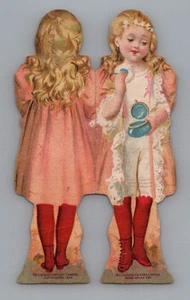 Victorian Advertising Trade Card McLaughlin's XXXX Coffee 1894 Paper Doll Powder - Picture 1 of 2