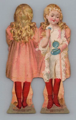 Victorian Advertising Trade Card McLaughlin's XXXX Coffee 1894 Paper Doll Powder - Image 1 of 2