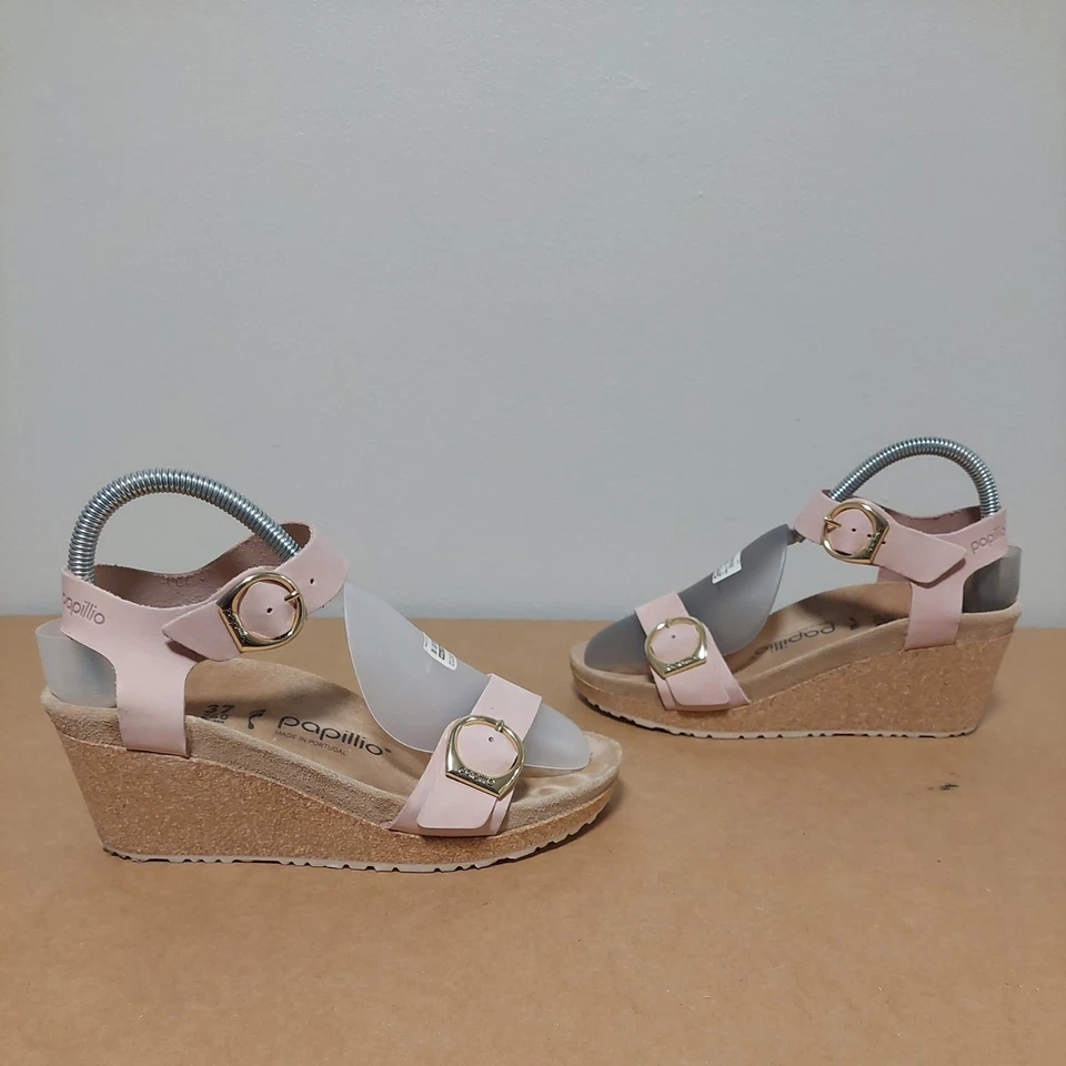 Anel-fivela Papillon Soley feminino rosa estreito slip on couro TAMANHO L6 M4 EU 37 - Imagem 1 de 4