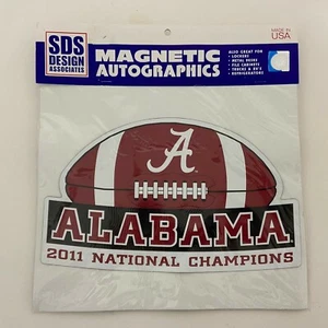 Alabama Crimson Tide Car Truck Fridge Magnet - 2011 National Champions 12" - New - Picture 1 of 8