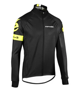 Cervelo Men's Roubaix Jacket Large L Endura Cycling Windproof Black/High-Vis NEW - Picture 1 of 6