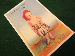 EIN KLEINER SCOTCH VON ELGIN ausklappbar/ausklappbar sporranische Postkarte Schottland Foto #2718ME - Bild 1 von 3