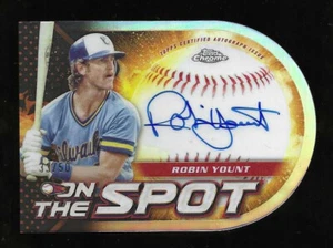 2024 Topps Cromo Robin Yount Brewers On The Spot Troquelado Oro Refractor Auto Sp - Imagen 1 de 2