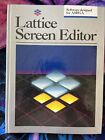 Lattice Screen Editor For Amiga, 1985