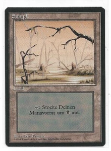 MTG magic cards 1x Swamp (version A) - German Revised FBB Foreign Black Bordered - Picture 1 of 1