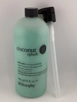 Philosophy  Coconut Splash Shampoo Shower Gel Bubble Bath 32 oz SEALED + Pump - Image 1 of 2
