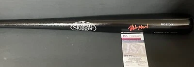 Kyle Manzardo Guardians Auto Signed Louisville Slugger Black Bat JSA COA - Image 1 of 3