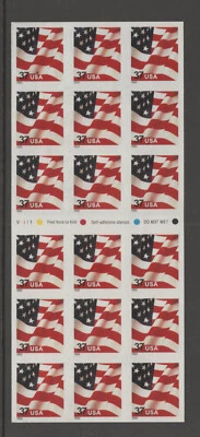 US #3637a Flag Booklet of 18 Self-Adhesive 37 Cent Stamps MNH - Image 1 of 2