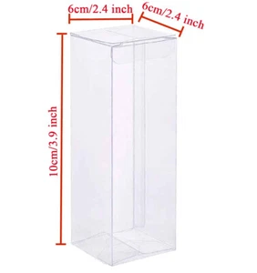 6X6X10cm 10PCS PVC Clear Simple Storage Case Gift Transparent Packing Box - Picture 1 of 3