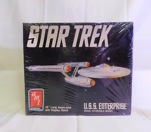 AMT/ERTL #6676 STAR TREK USA ENTERPRISE 18"" MODELLSATZ MIT VERSIEGELTEM DISPLAYSTÄNDER - Bild 1 von 6