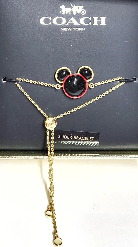 Coach Keith Haring Disney Mickey X Mouse Ears Slider Bracelet C7785
